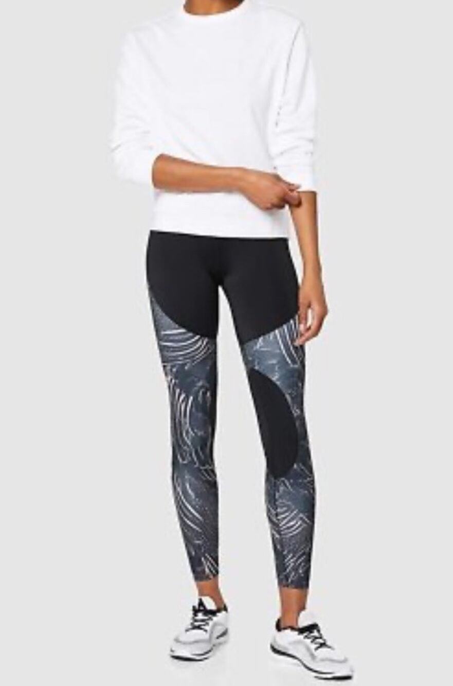 Nike Women's Power Gym Tight Leggings XS Flutter Print Black/Smokey